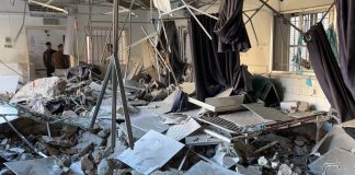 Israeli airstrike destroys part of Al-Ahli Baptist Hospital